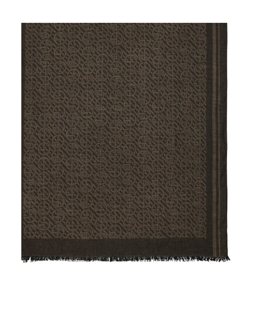 Giorgio Armani Logo Scarf In Black