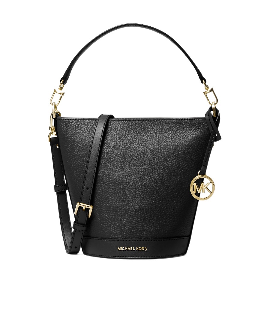 Michael Michael Kors Townsend Leather Bucket Bag In Black