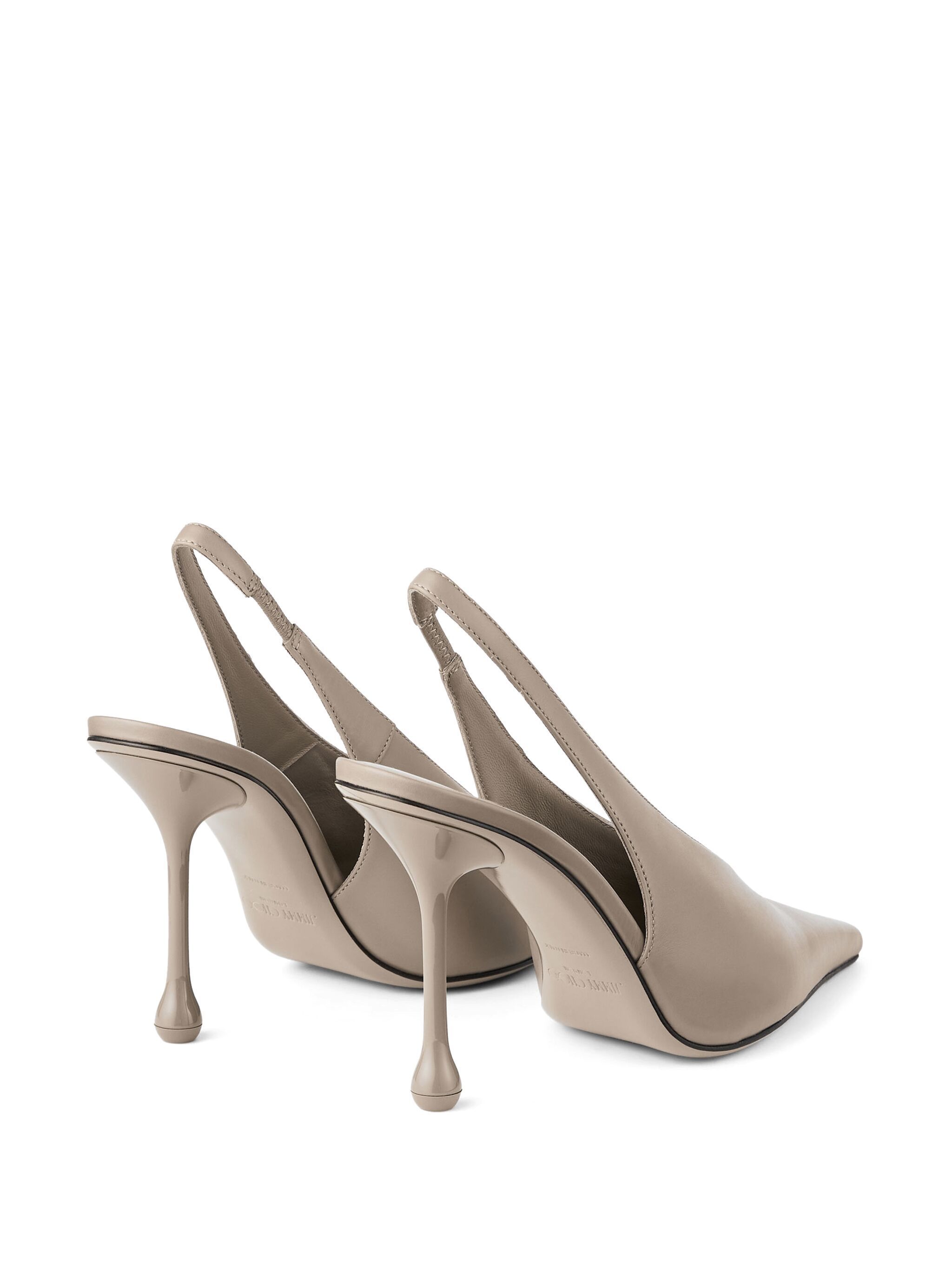Jimmy Choo Womens Taupe Isa 95 Slingback Leather Heeled Courts In Nude