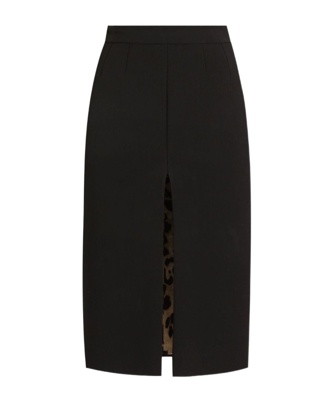 Dolce & Gabbana Midi Pencil Skirt Back Slit In Black