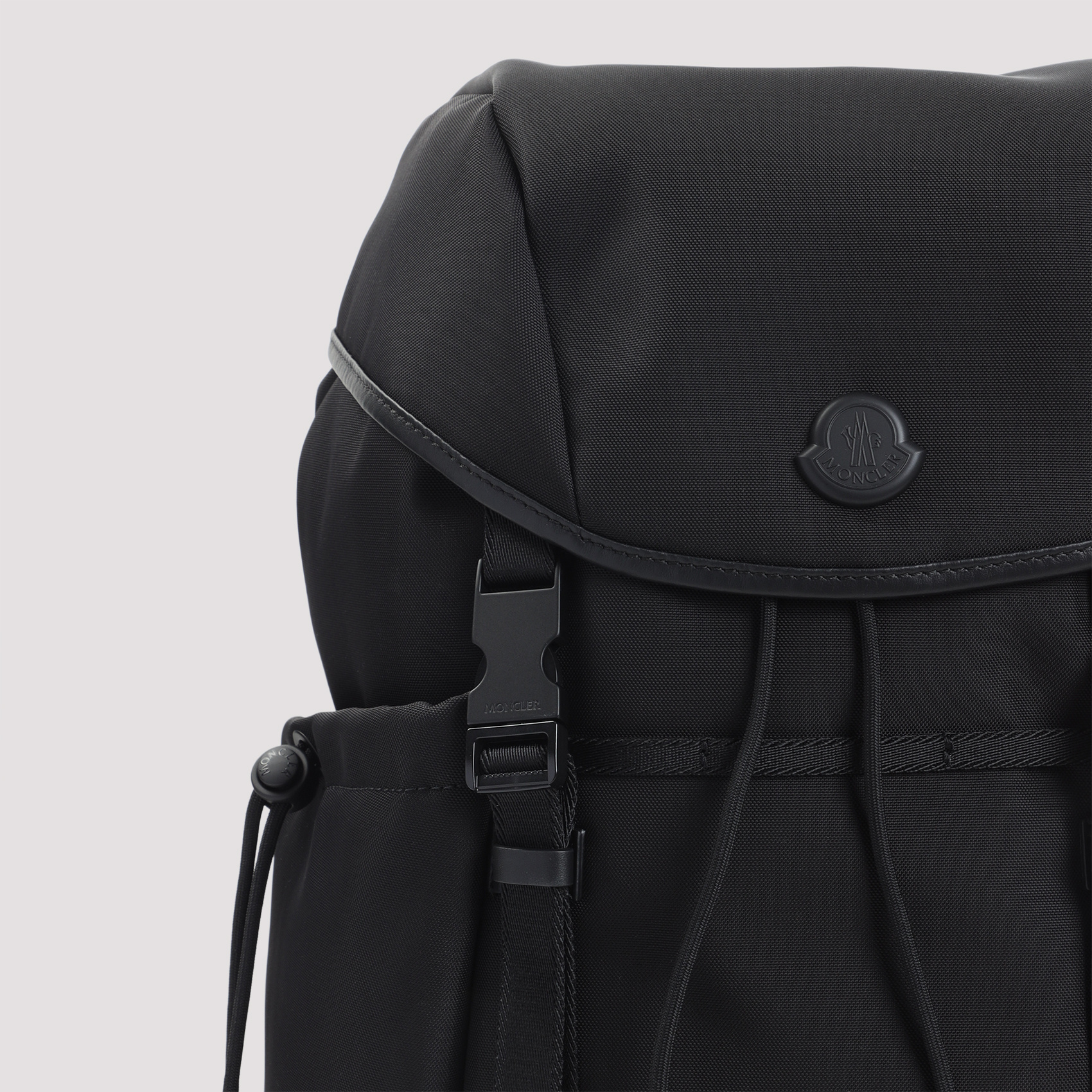 Moncler Logo-patch Backpack In Black