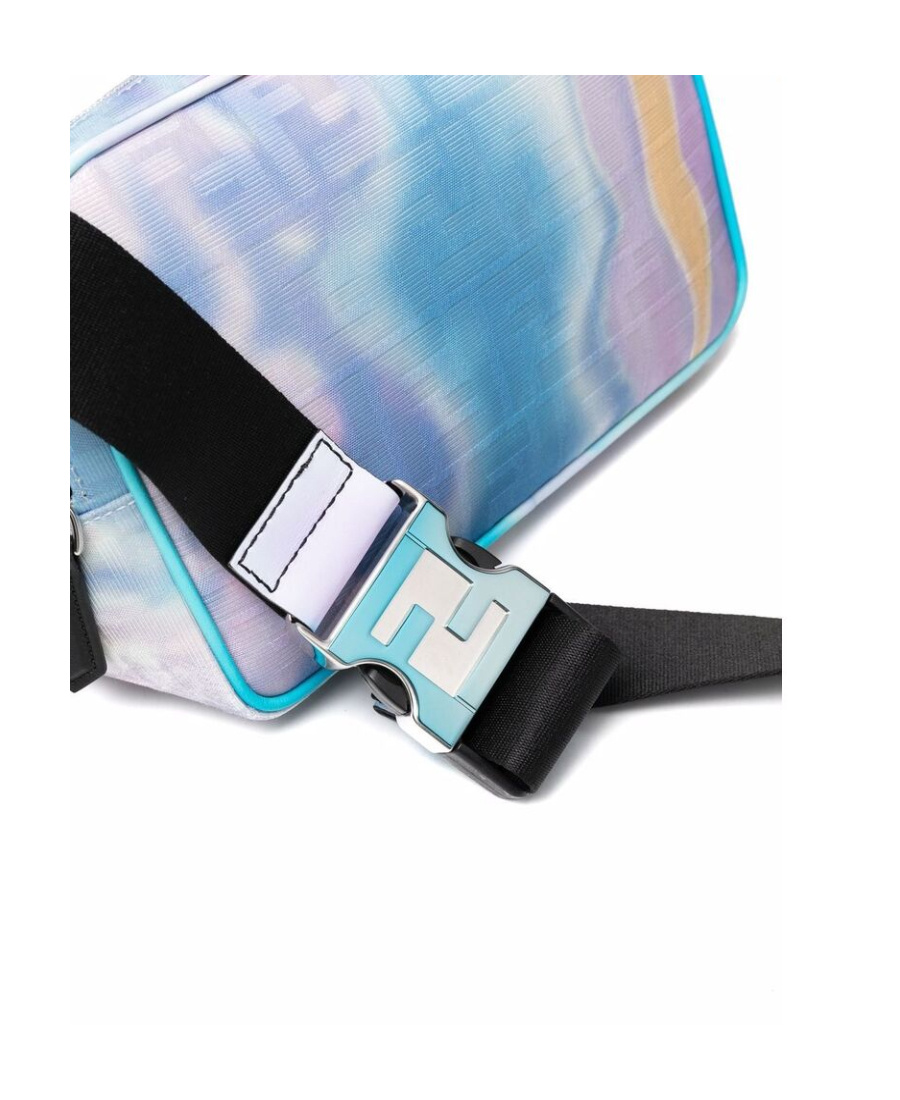 Fendi Tie-dye Monogram Belt Bag In Blue