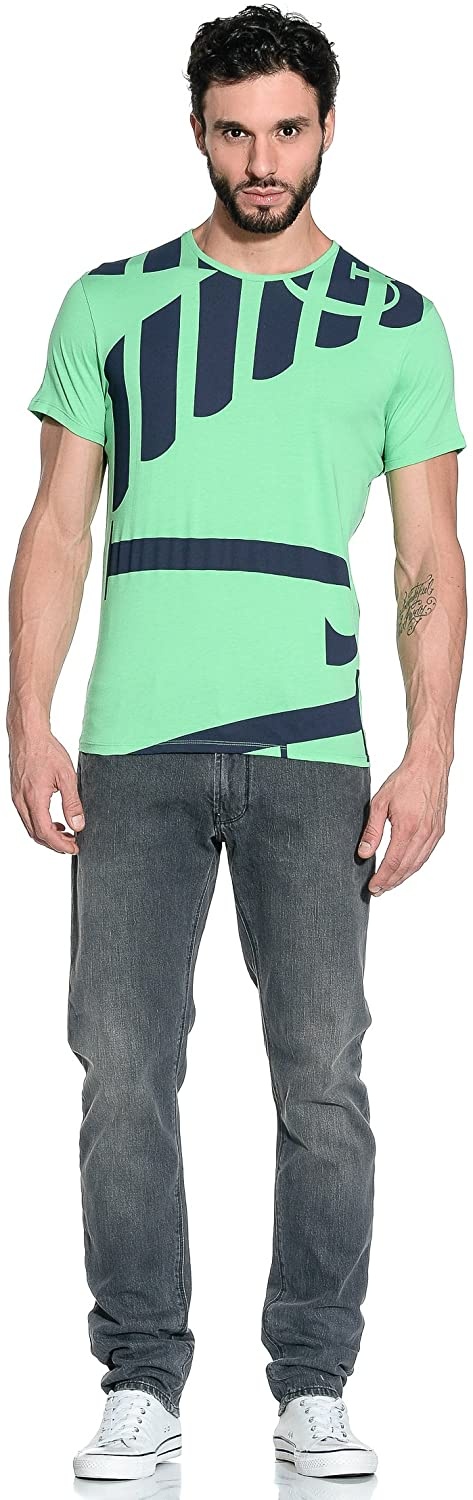 Armani Jeans Logo Details T-shirt In Green
