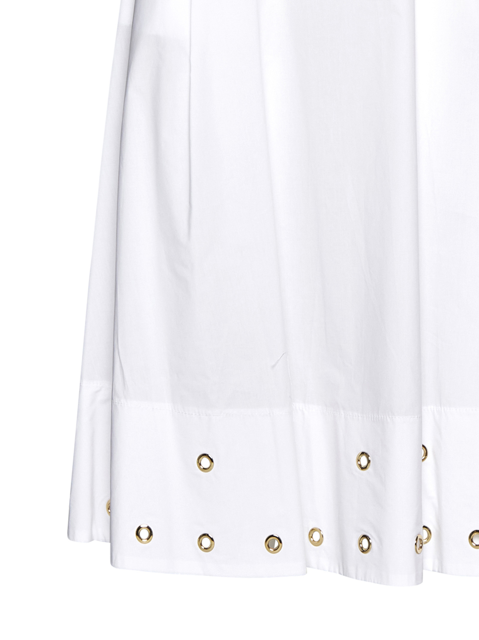 Kaos Eyelet Midi Skirt In Yellow