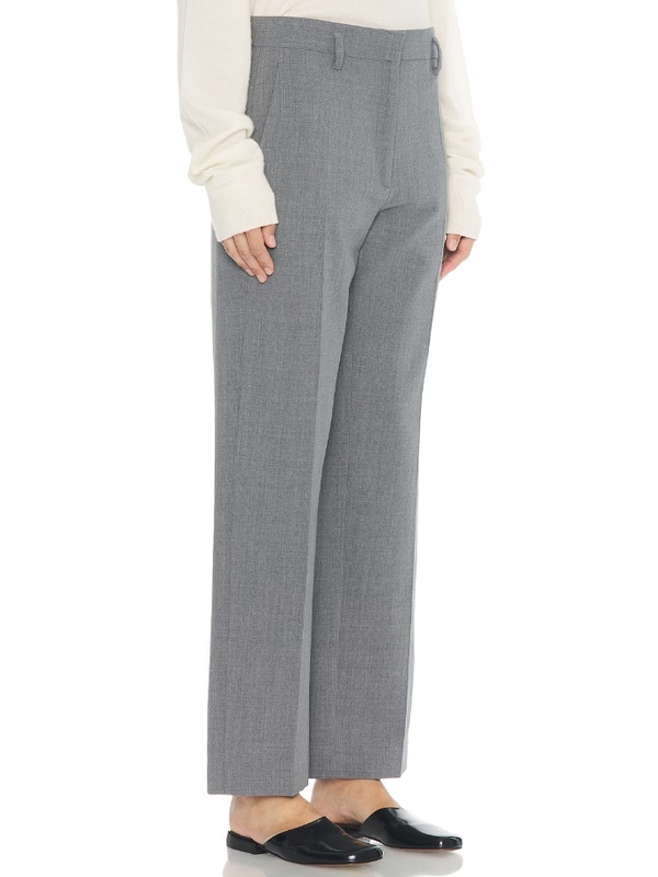 The Row Taliesin Virgin Wool Trousers In Gray