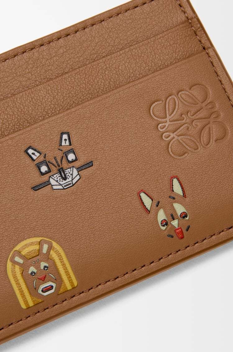 Loewe Cats Plain Cardholder In Classic Calfskin In Brown