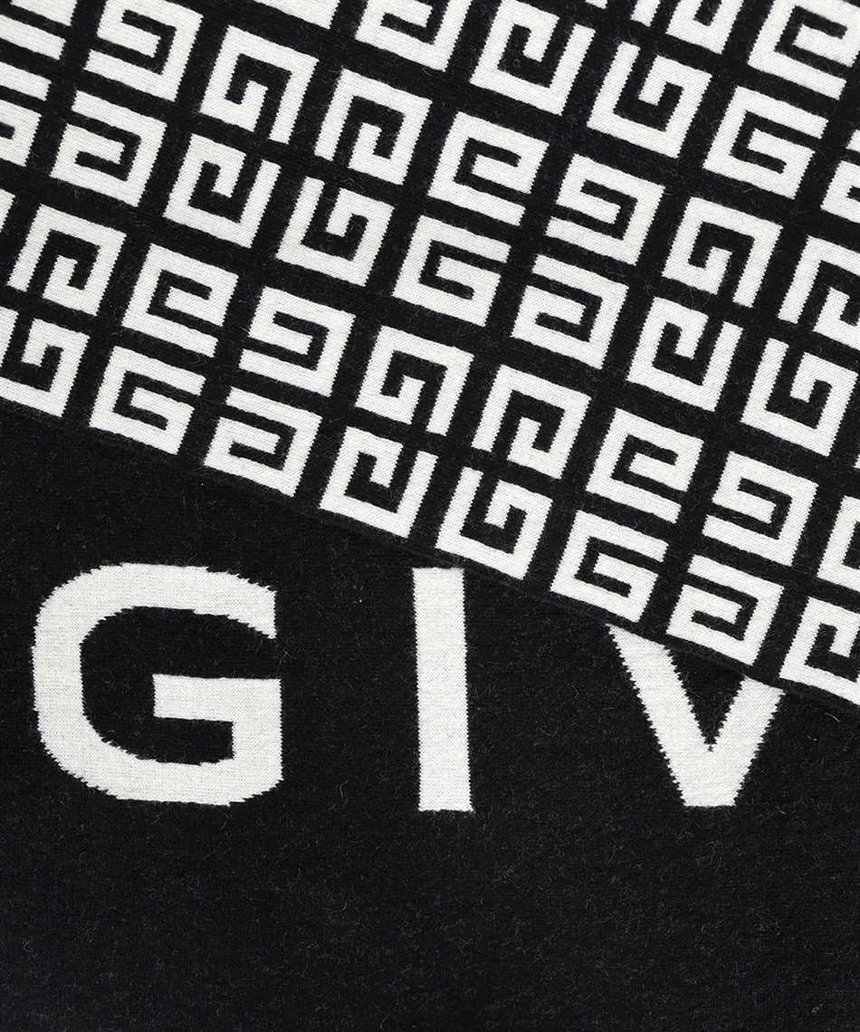 Givenchy Reversible Logo-intarsia Scarf In Black