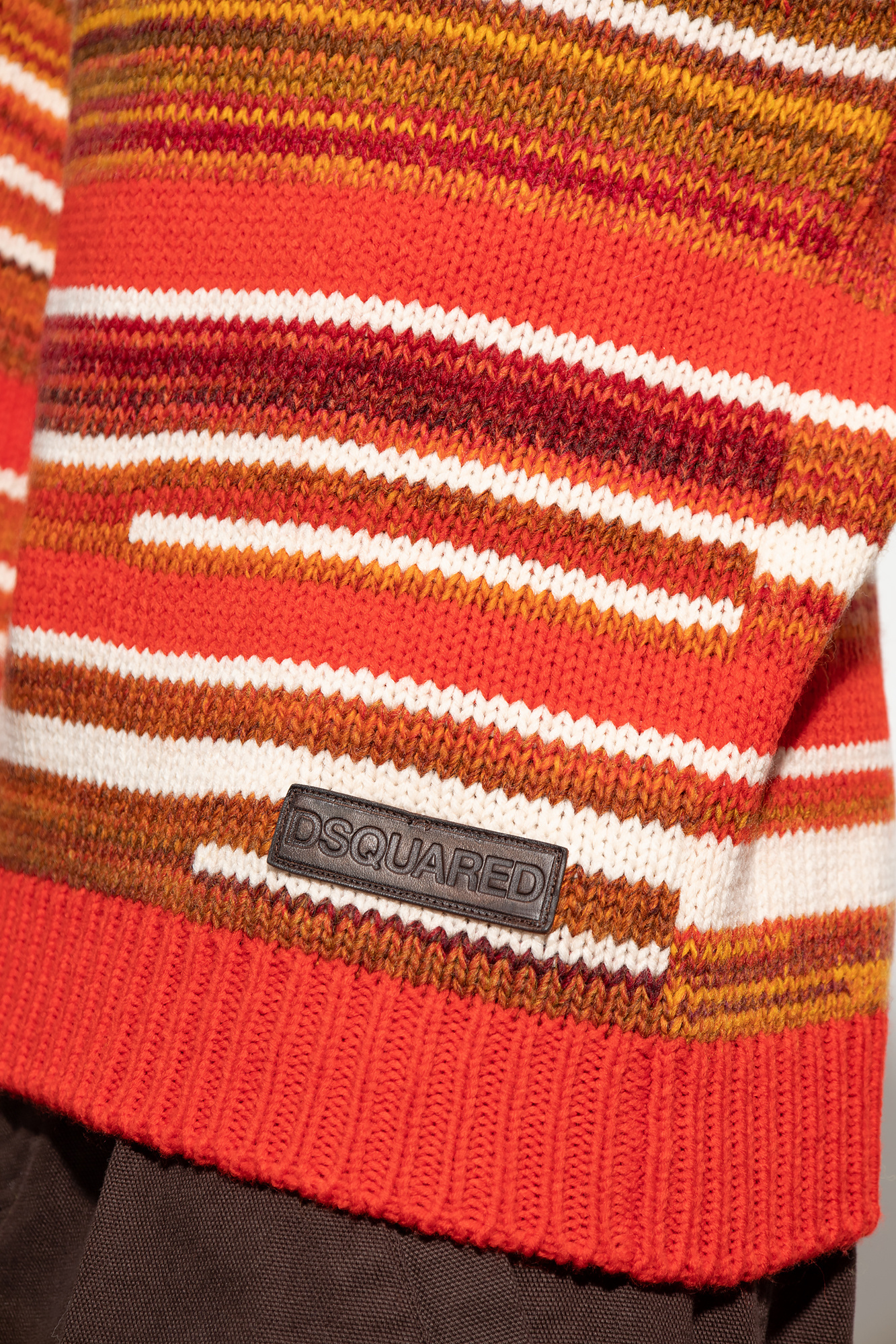 Dsquared2 Striped Crew-neck Jumper In White
