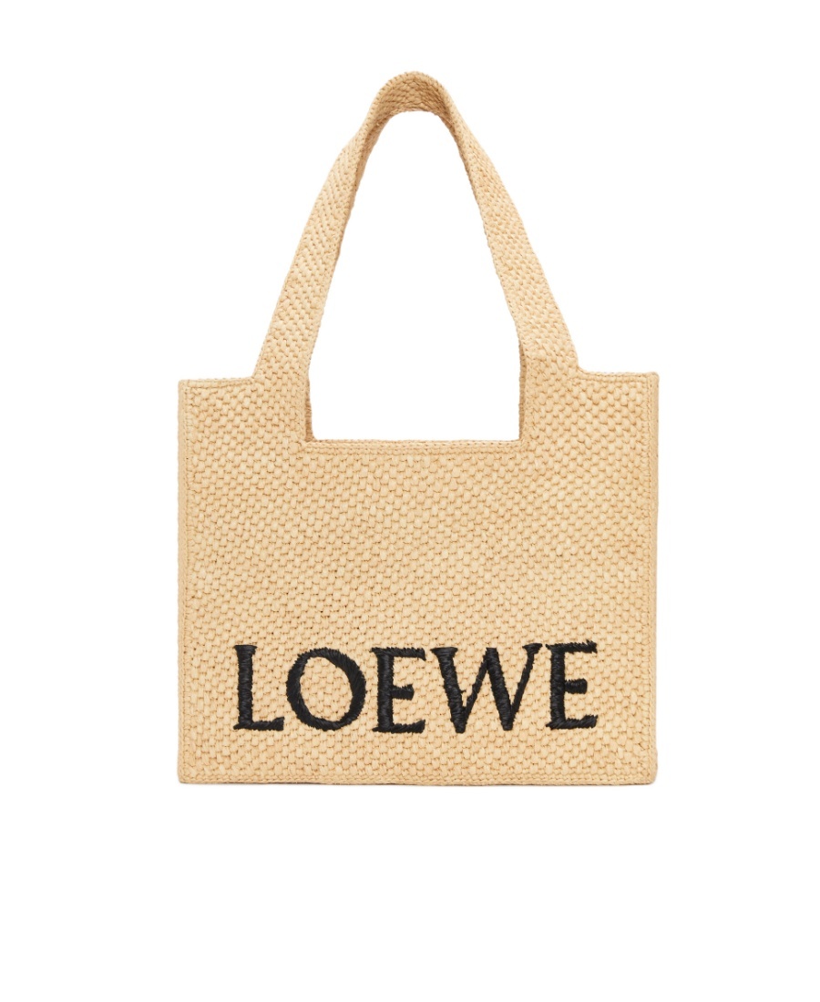 Loewe Small Tote Bag With Logo In Nude