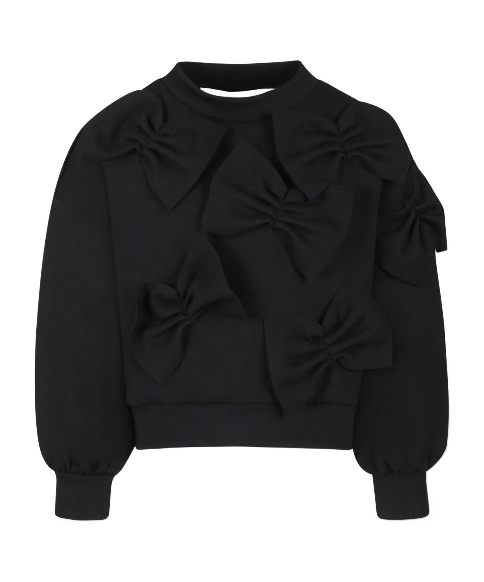 Simonetta Round-neck Sweater In Black