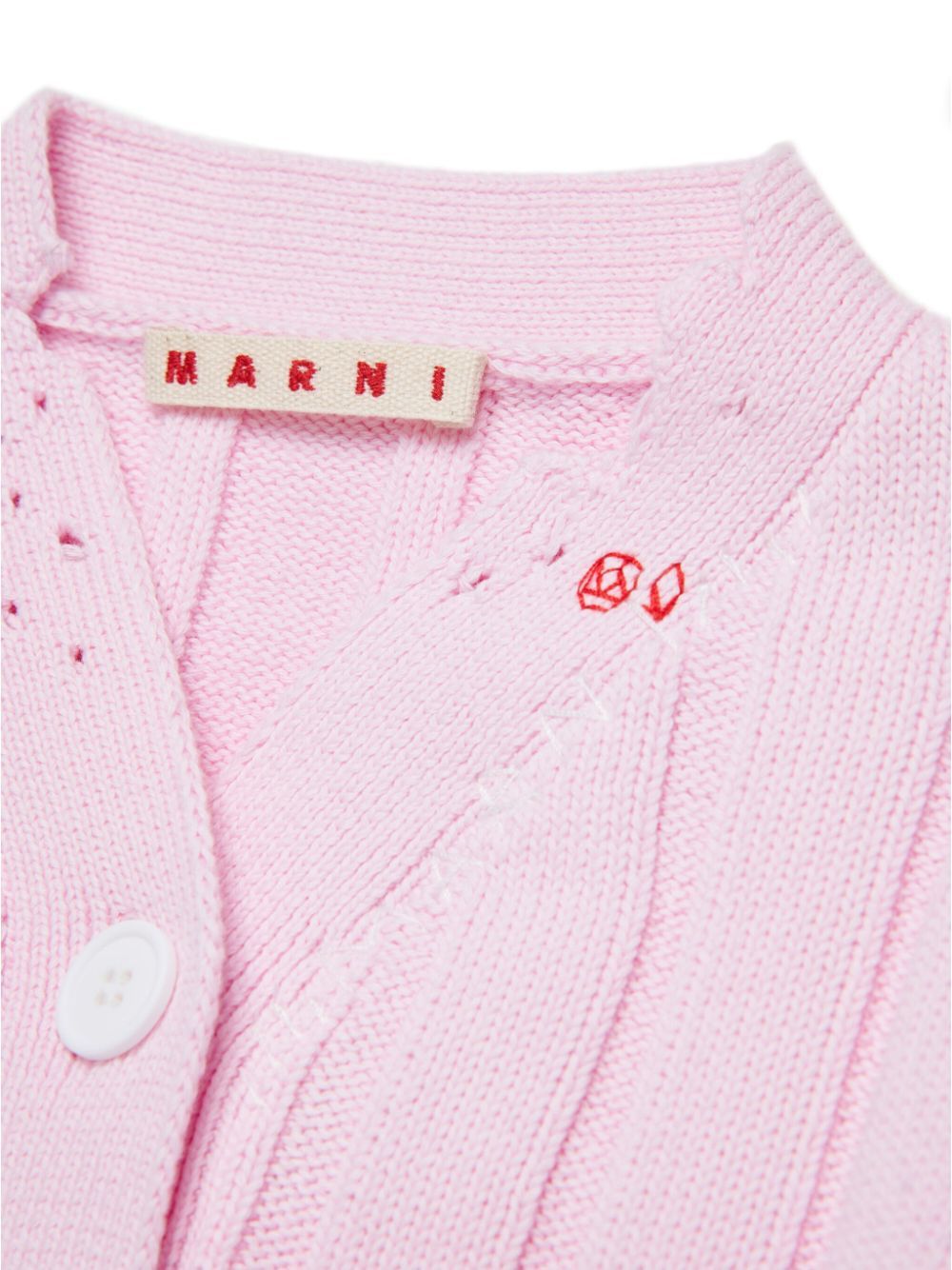Marni Distressed Cardigan In Pink