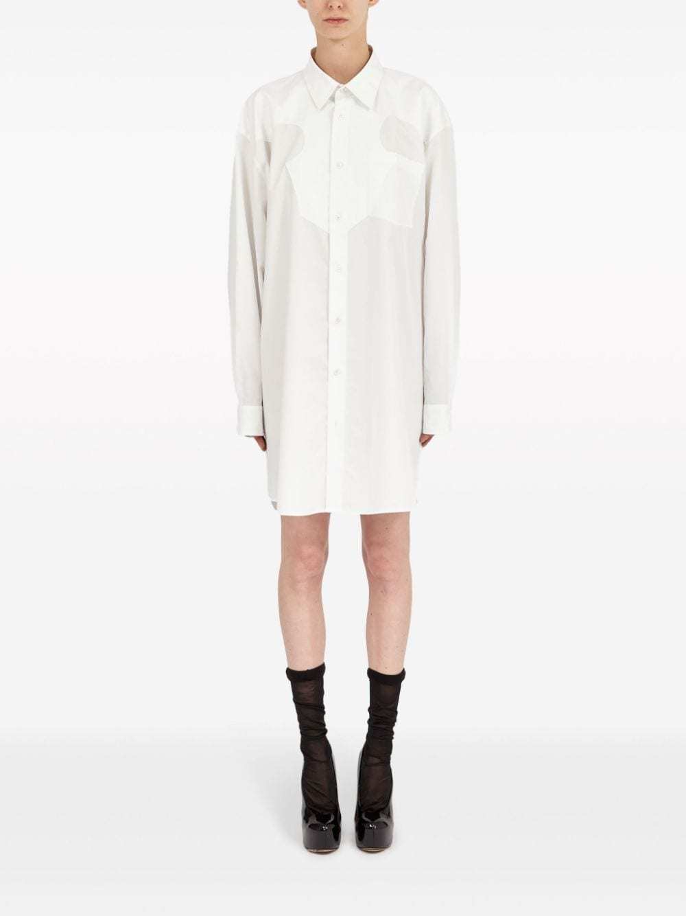 MAISON MARGIELA MAISON MARGIELA BUTTON-UP MINI SHIRT DRESS