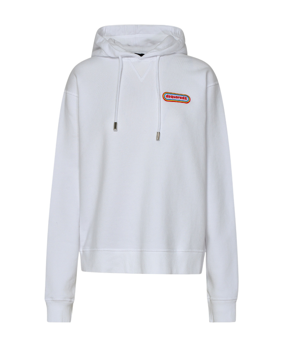 Dsquared2 White Cotton Sweatshirt Woman In White