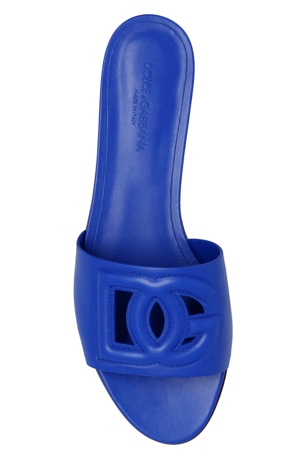 Shop Dolce & Gabbana Dg Logo Slides In Blue