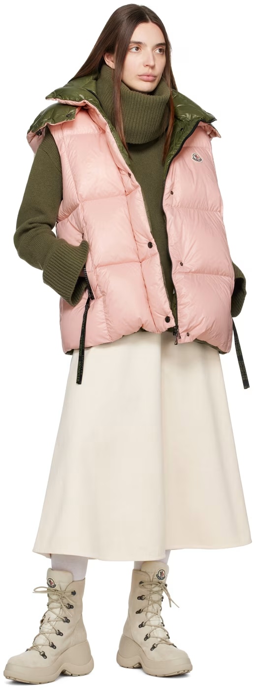 Moncler Resile Trek And Ankle Boots In Nude