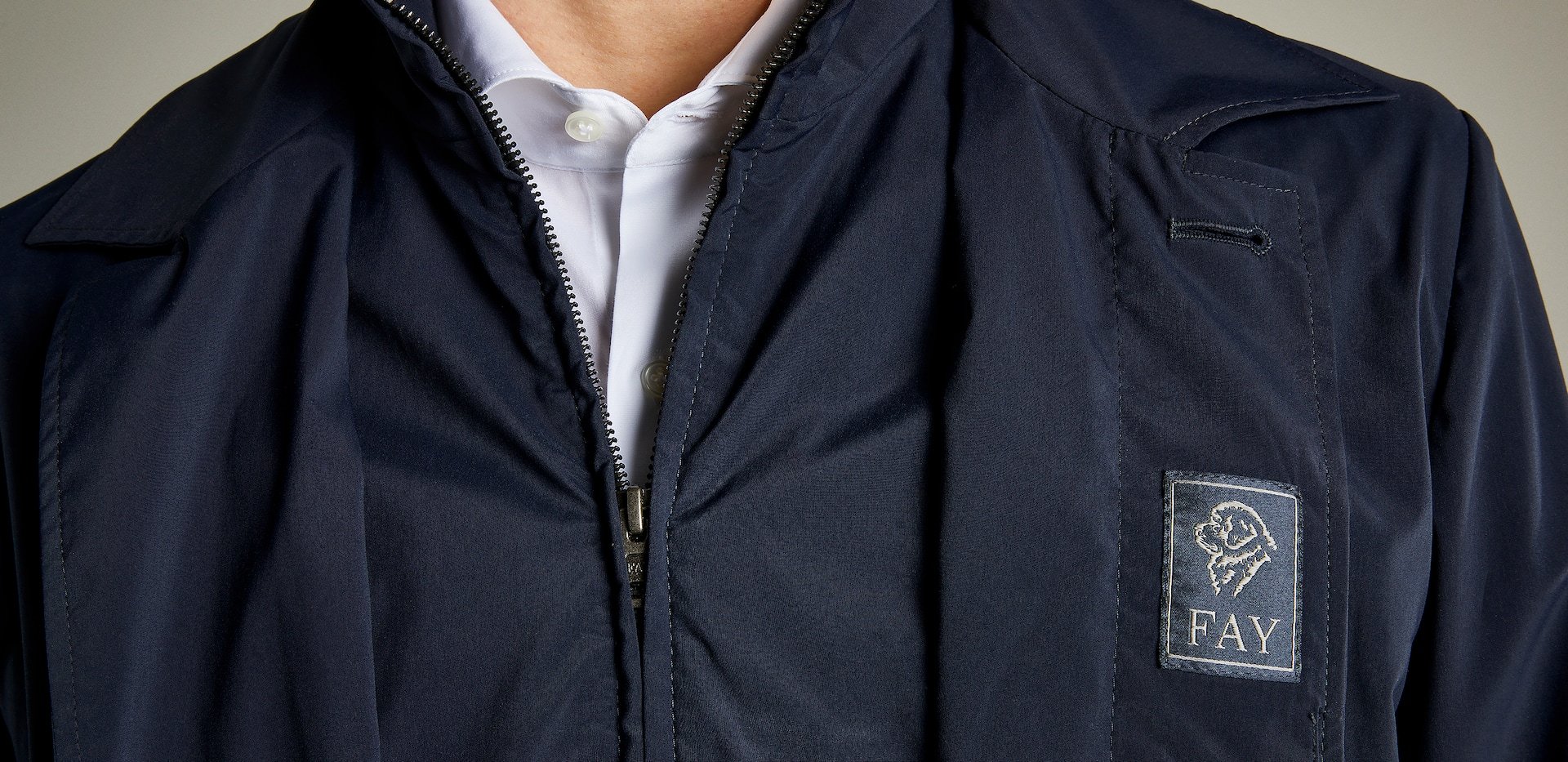 Fay Single-breasted Coat In Black