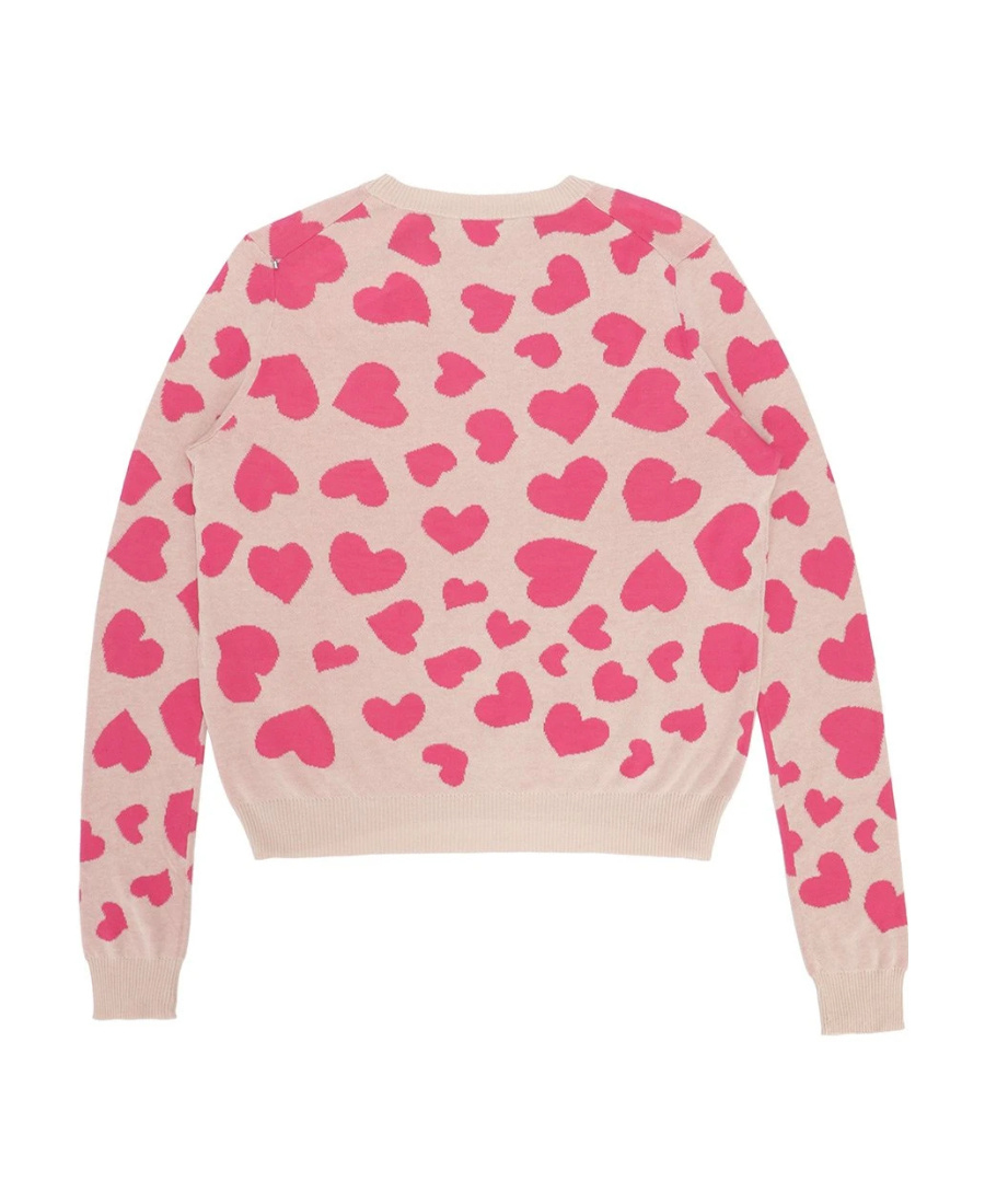 Sportmax Love Pattern Pullover In Nude