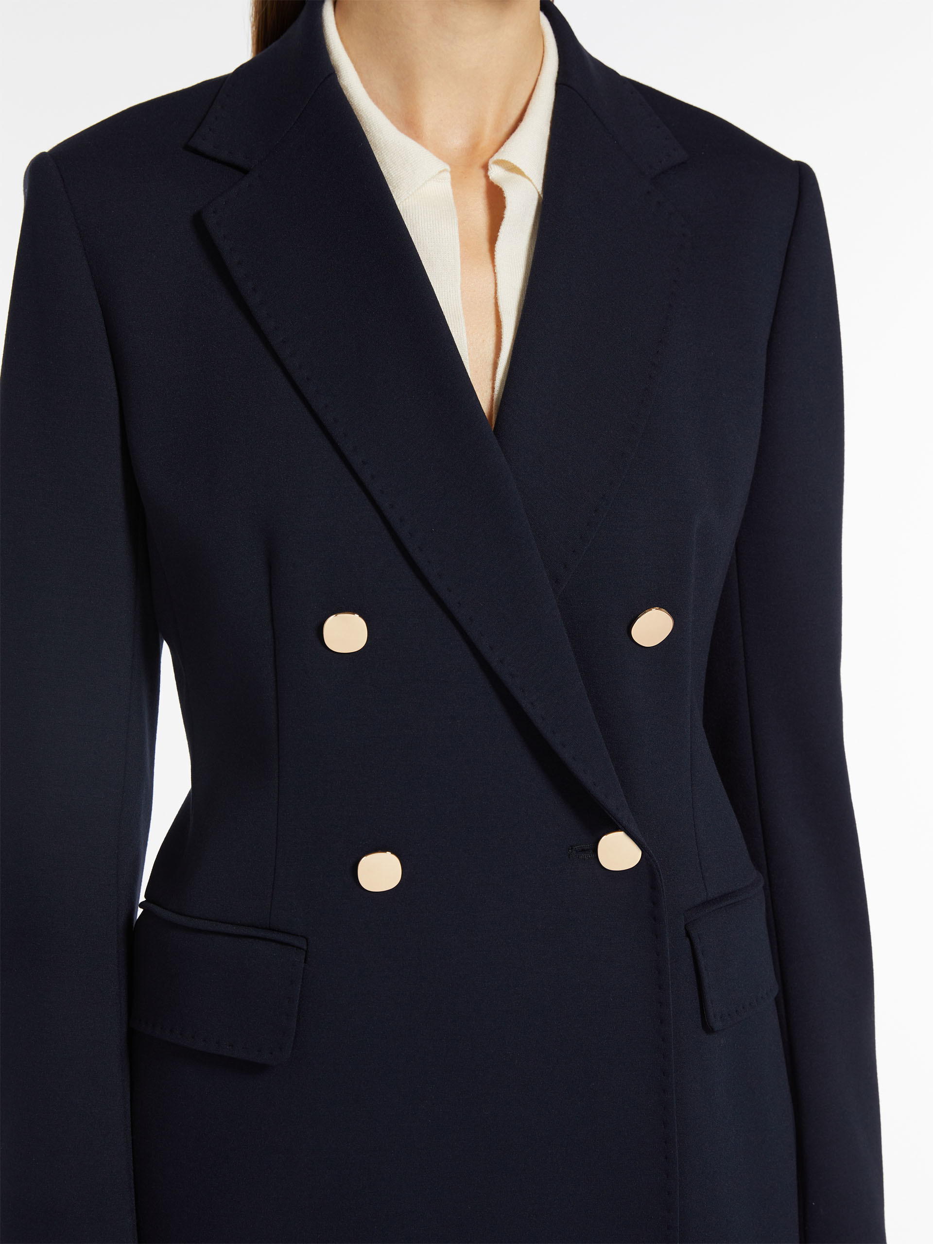 Max Mara Double-breasted Casual Jacket In Black