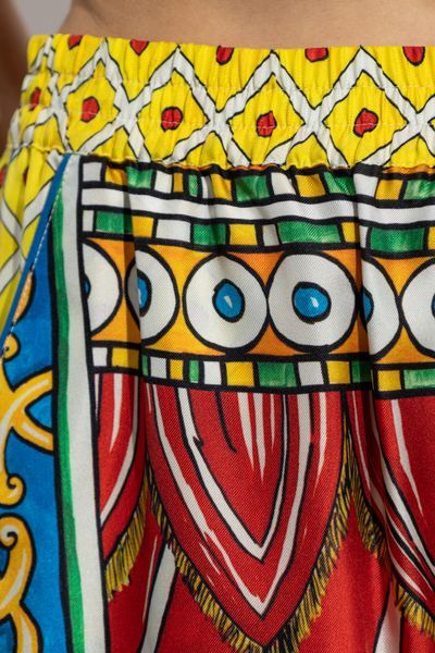 Dolce & Gabbana Multi-panel Palazzo Pants In Multicolor