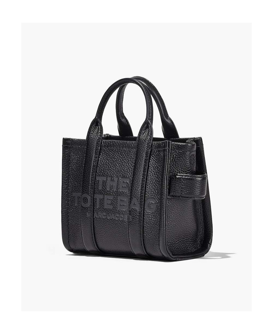 Marc Jacobs Micro The Leather Tote Bag In Black