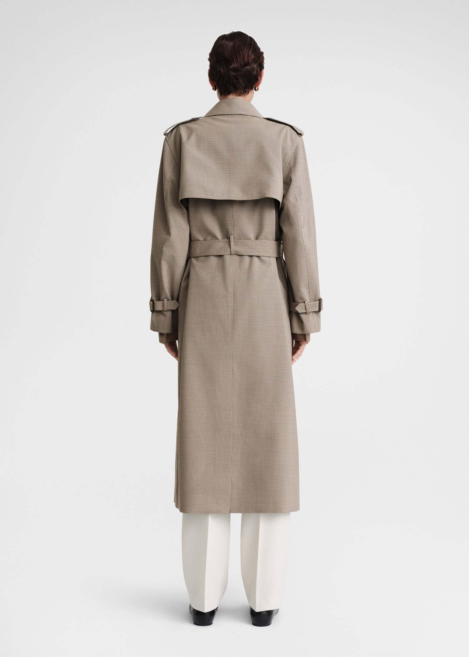 Totême Double-breasted Trench Coat In Gray