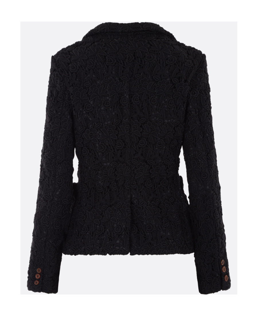 COMME DES GARÇONS LACE SINGLE-BREASTED SUIT JACKET