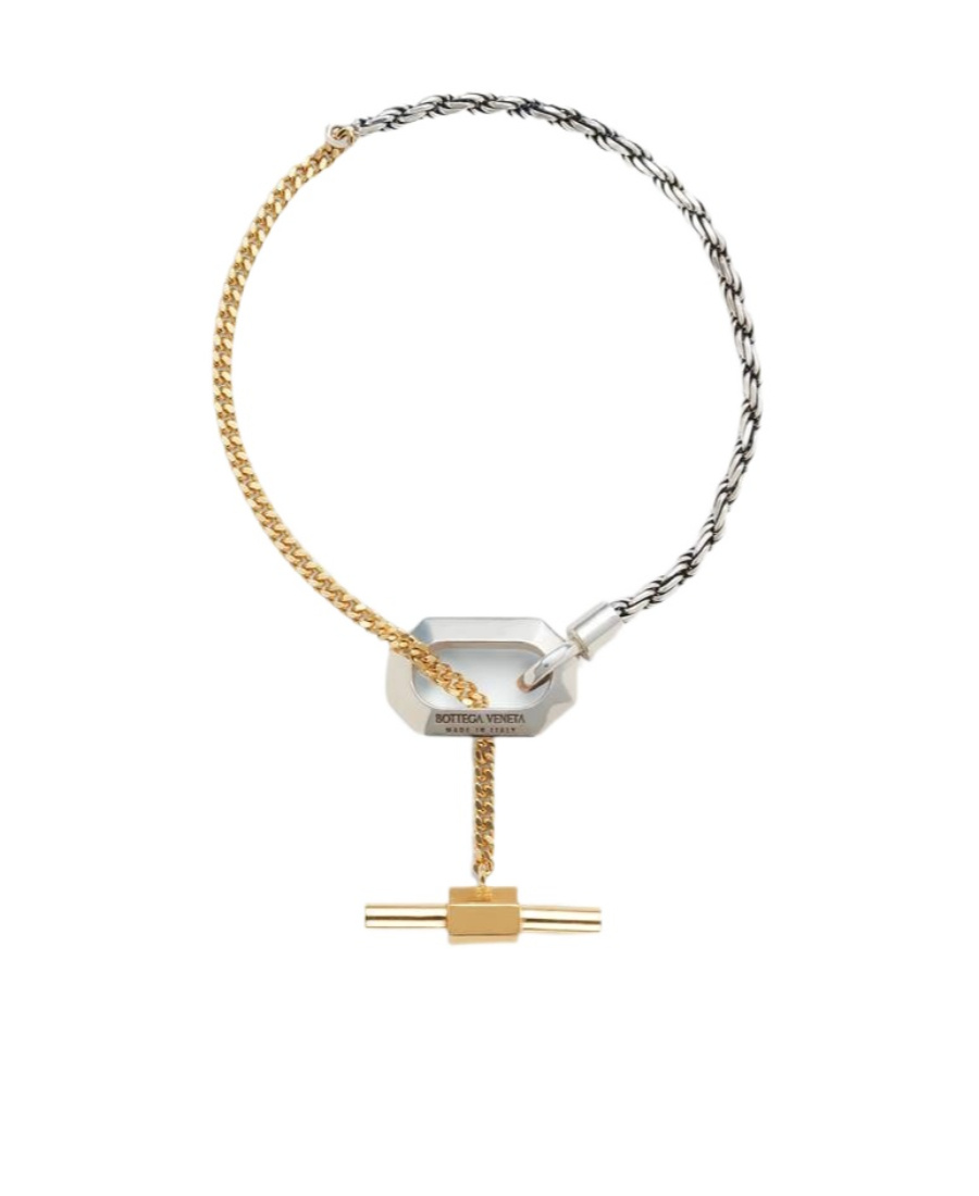 Bottega Veneta Faceted Bracelet In Nude