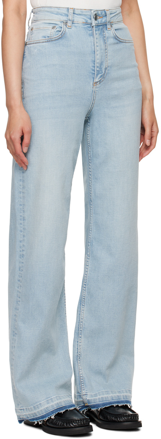 Ganni Blue Andi Jeans In Blue