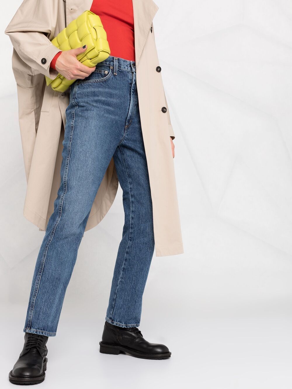 Agolde Straight Jeans Pants In Blue