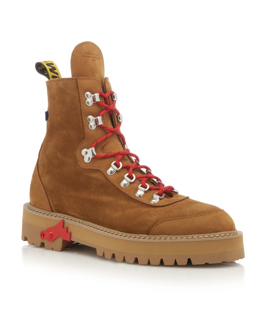 Off-white Brown Ankle Boots In Brown