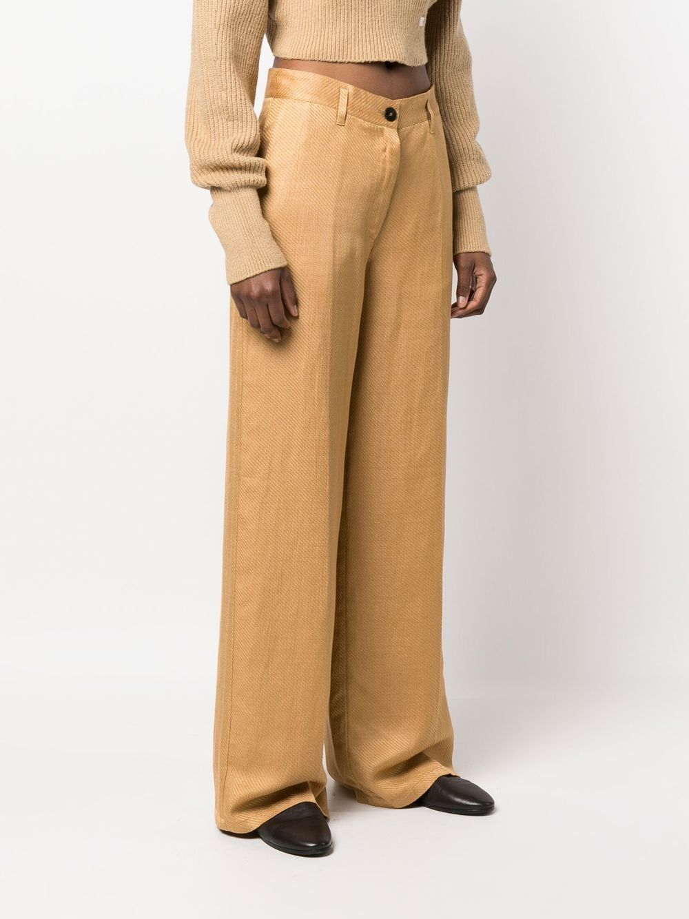 Forte Forte Wide-leg Tailored Trousers In Nude