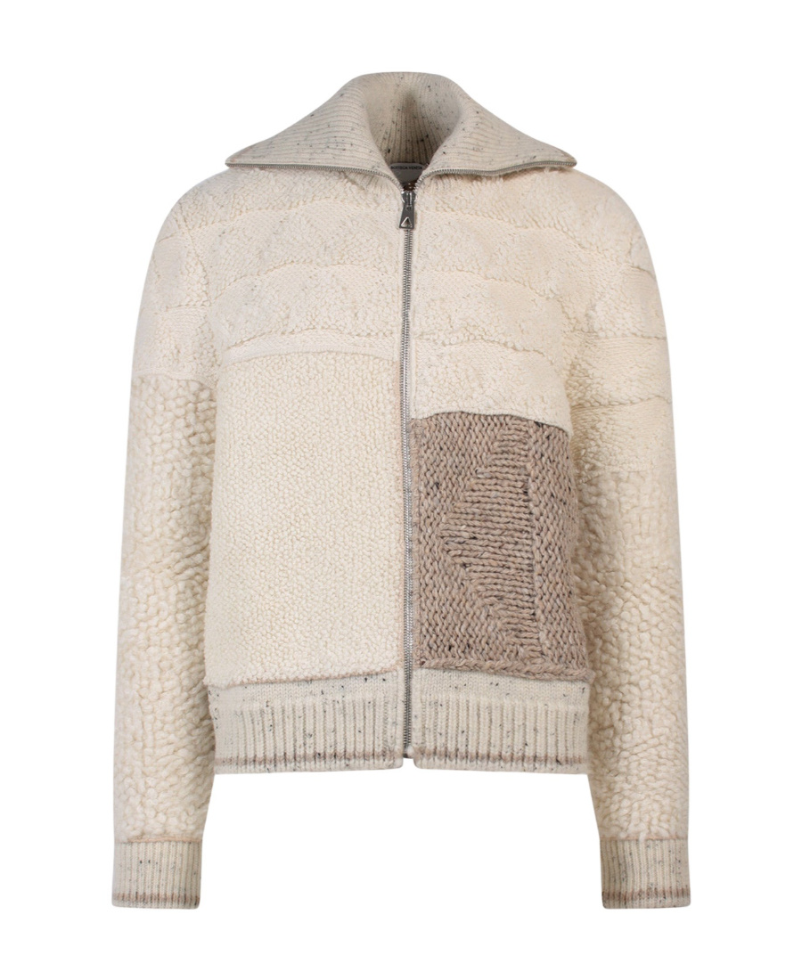 Bottega Veneta Sewn Cardigan In Nude