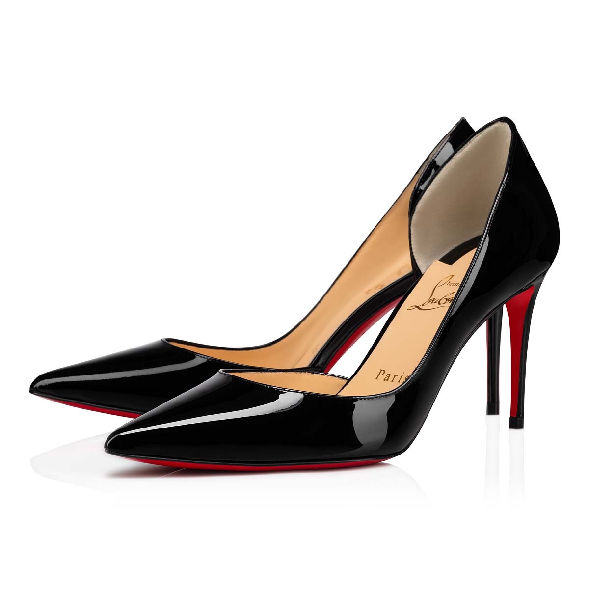 Christian Louboutin Iriza 85 Patent-leather Pumps In Black