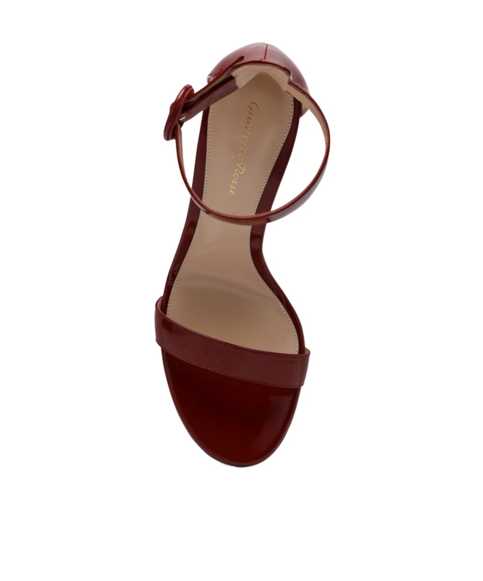 Gianvito Rossi Round-headed High-heeled Sandals In Red