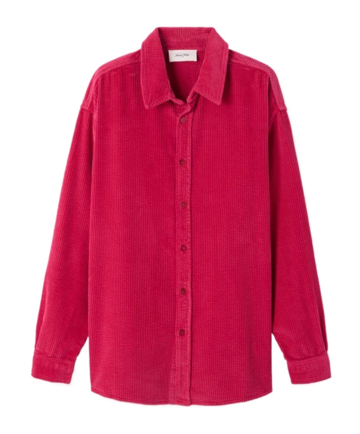 AMERICAN VINTAGE PADOW CORDUROY BUTTON-FASTENING SHIRT