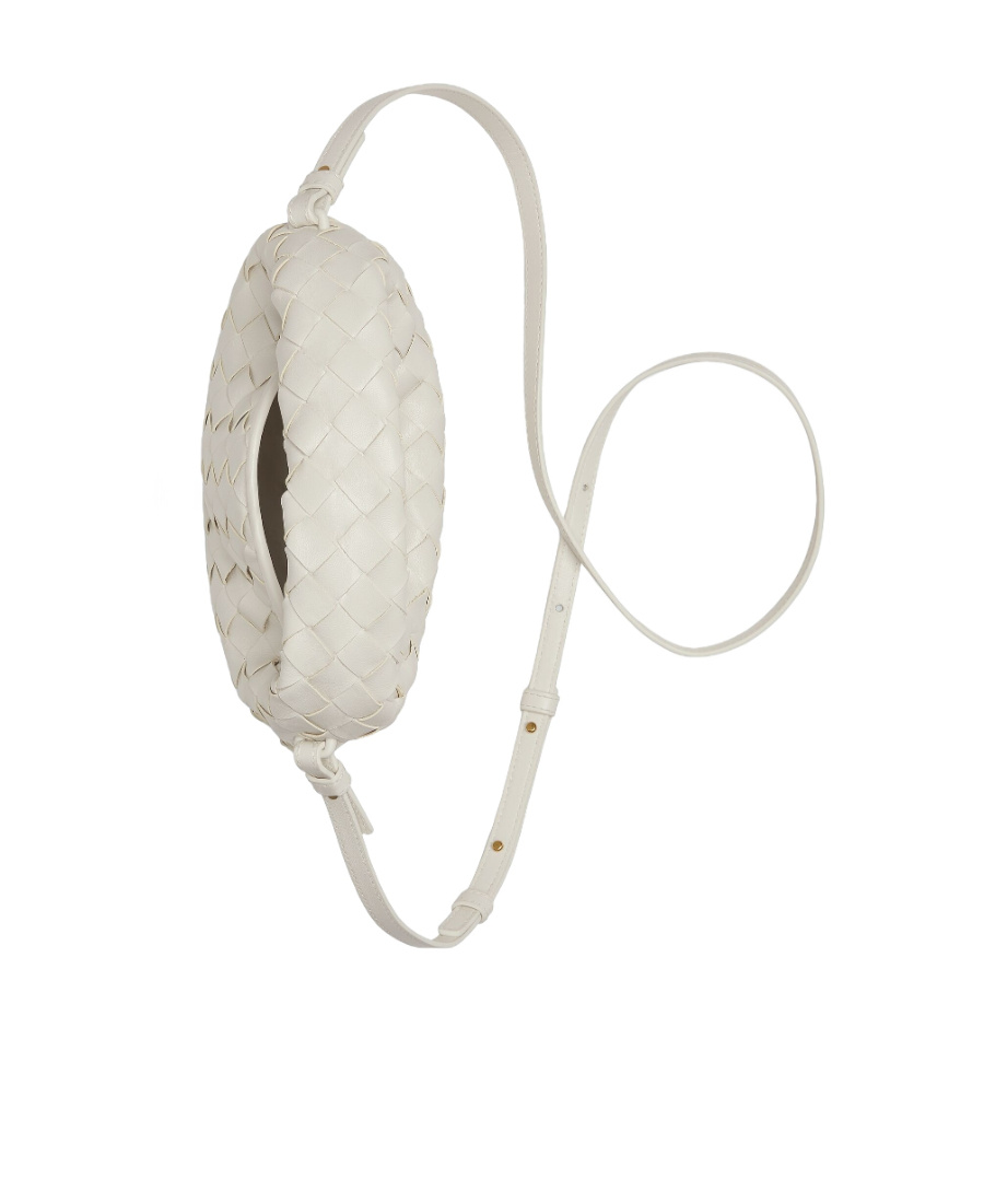 Bottega Veneta Small Leather Hop Cross-body Bag In White