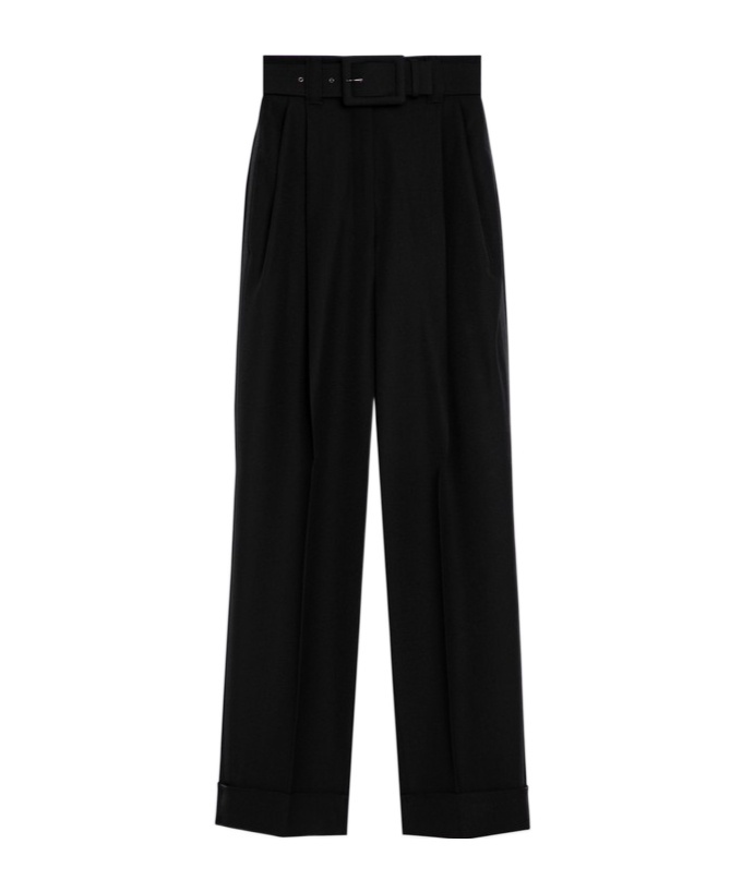 Max Mara Street Pleated Cotton Twill Tapered Pants