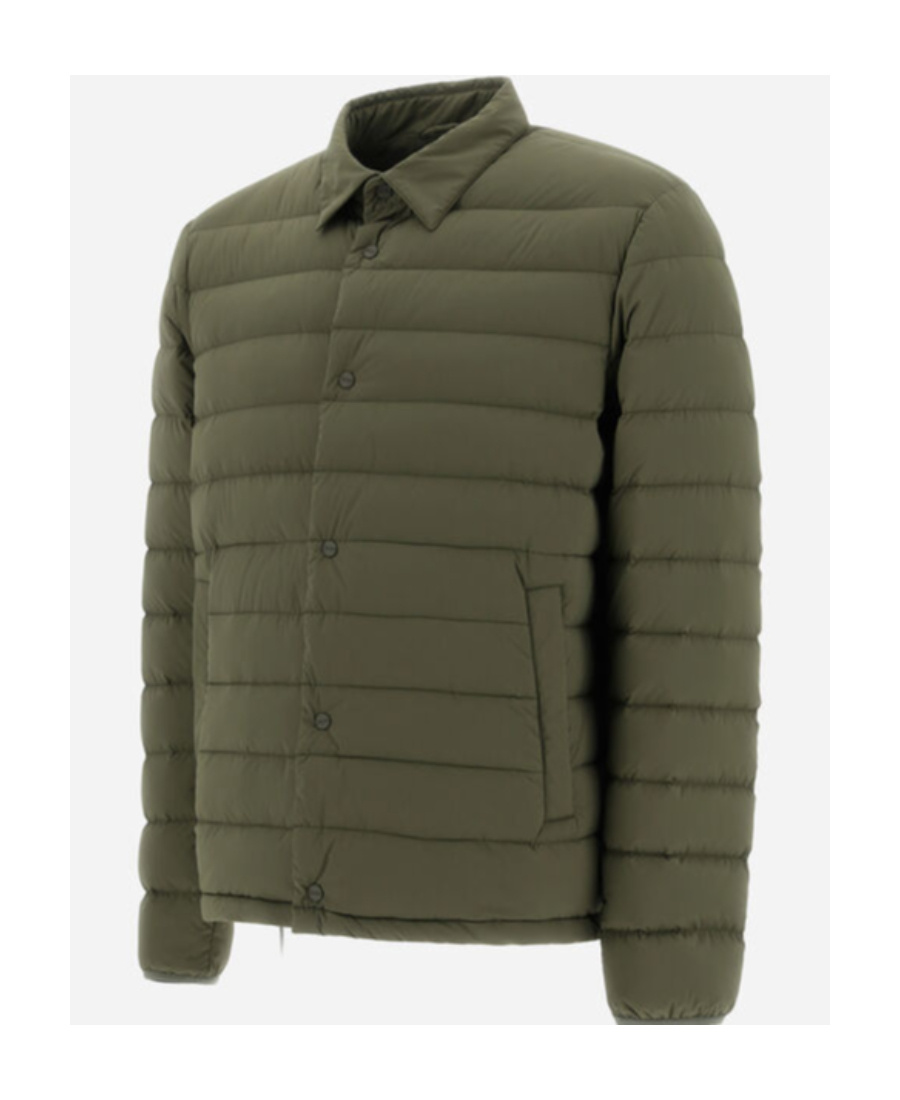 Herno Padded Button-up Jacket In Green