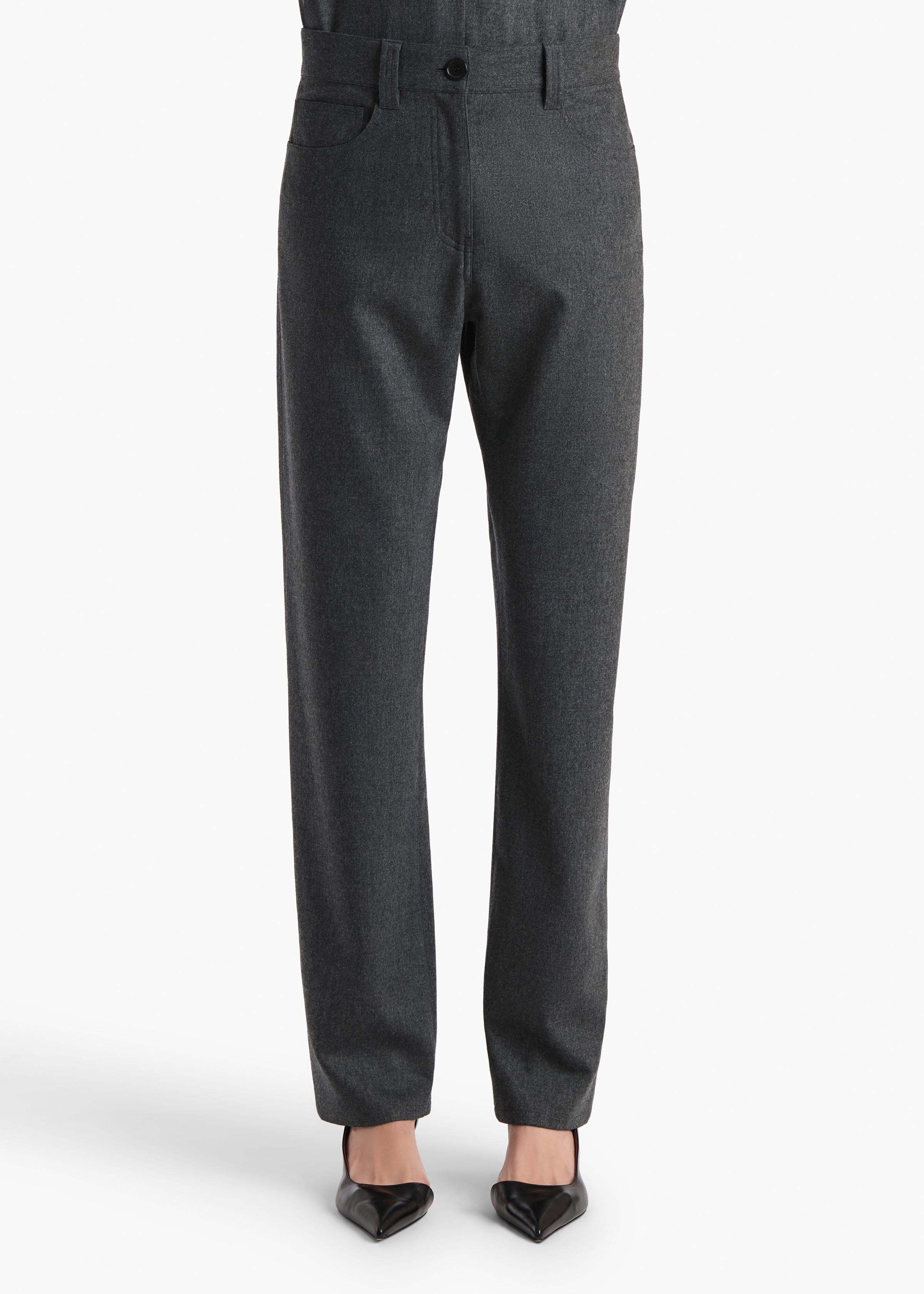 Khaite Belt Loop Casual Pants In Gray