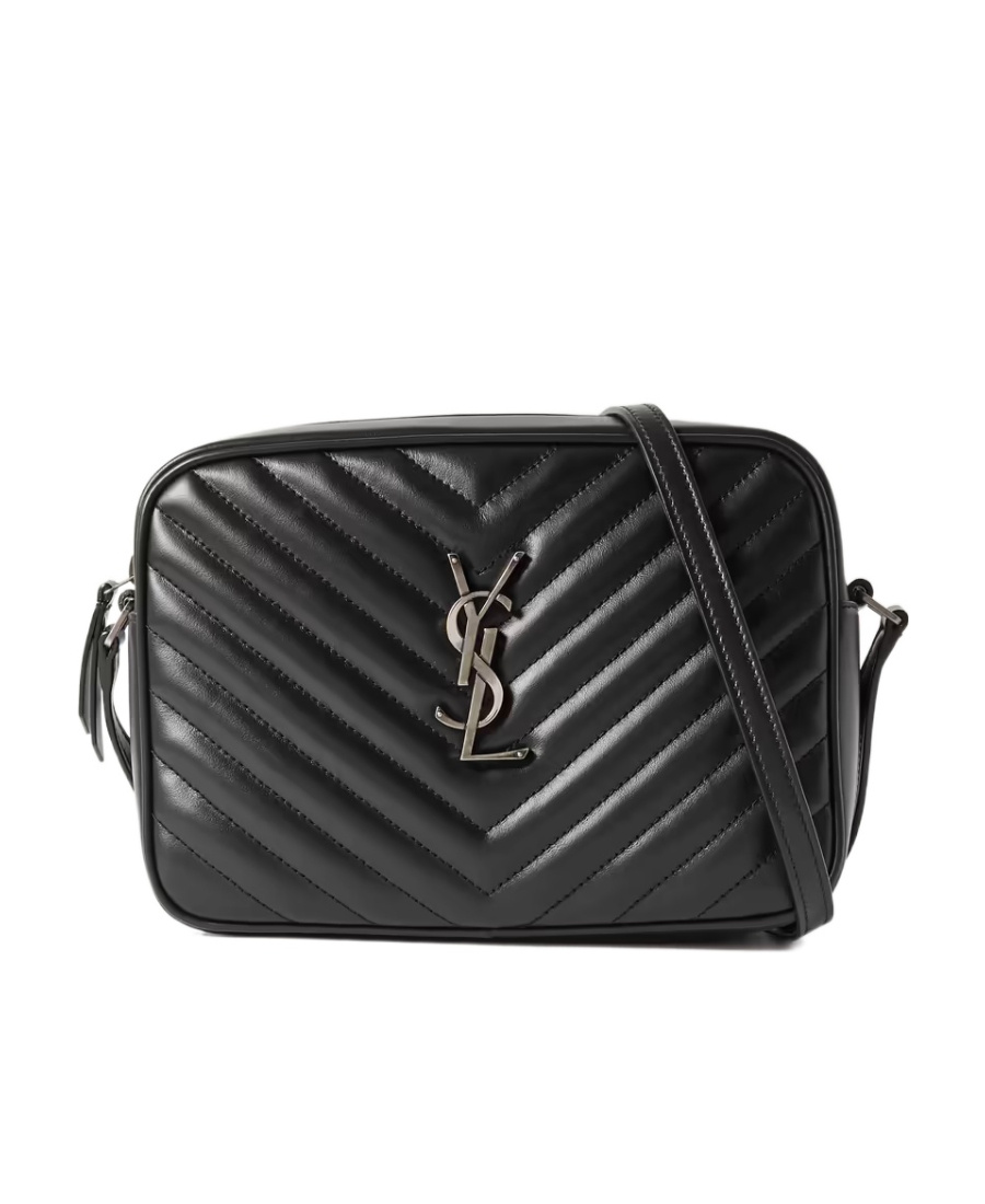 Saint Laurent Logo-plaque Crossbody Bag In Black