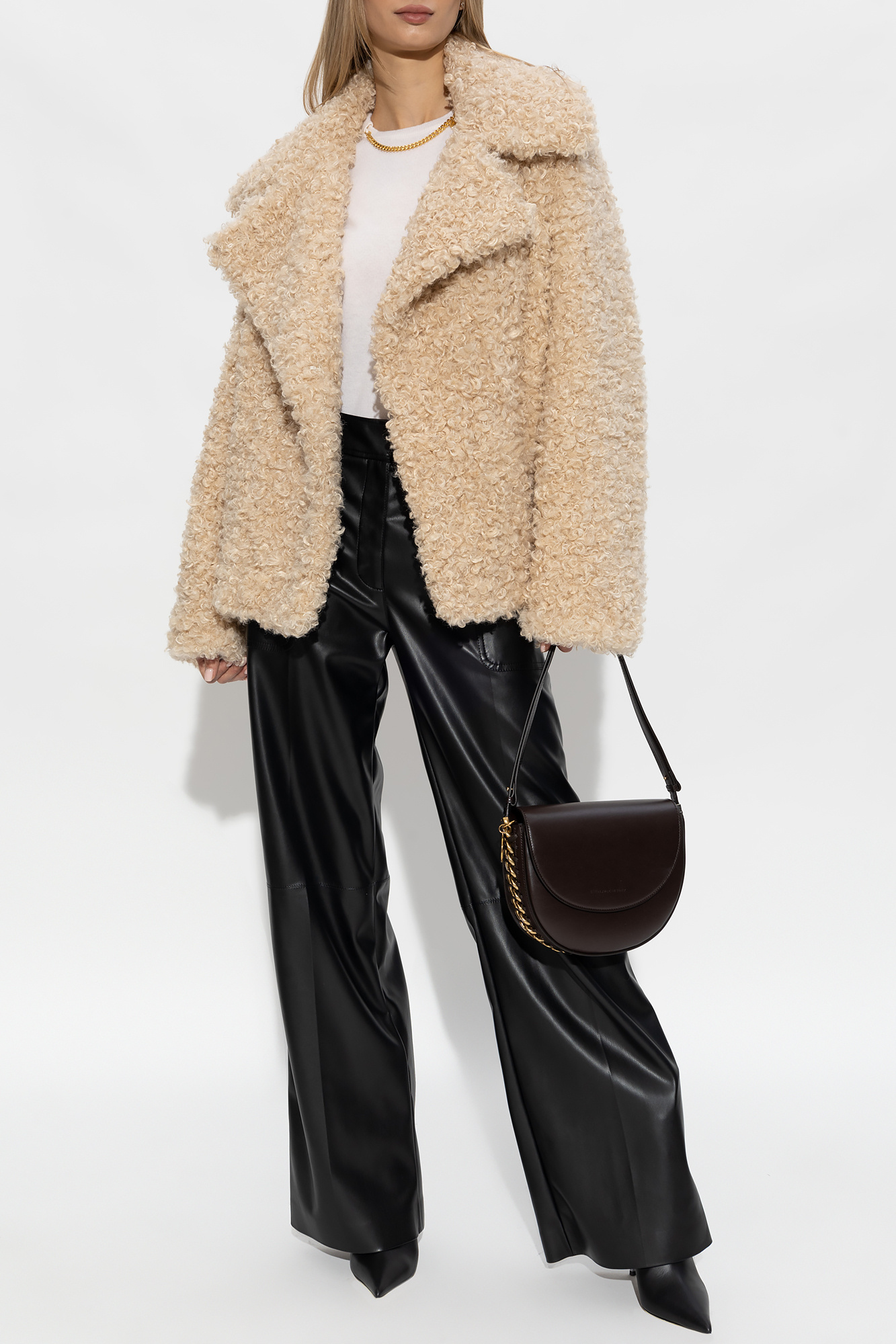Stella Mccartney Round Neck Long-sleeved Sweater In White