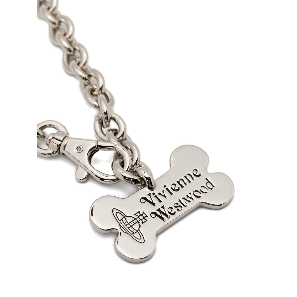 Vivienne Westwood Bone Pendant Necklace In Silver