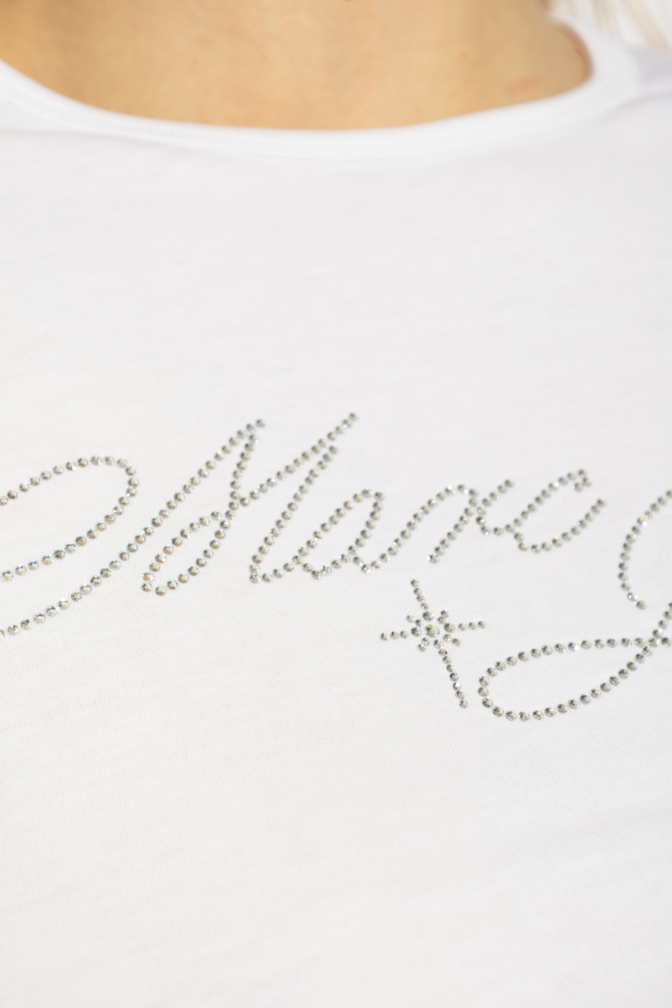 Marc Jacobs Charm Logo Shrunken T-shirt In White