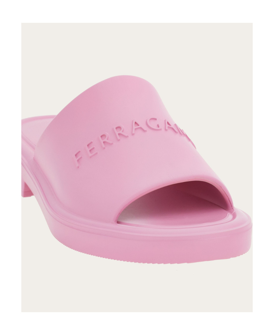 Ferragamo Knurled Slippers In Pink