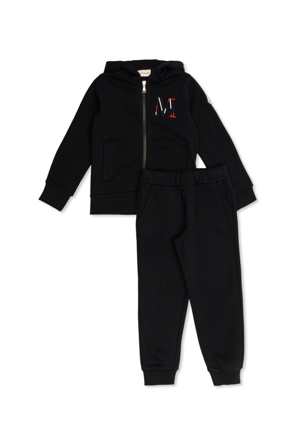 Moncler Hoodie And Pants Set In Black