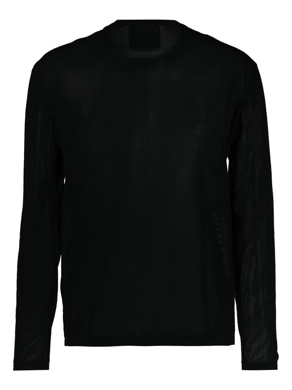 Moschino Textured Knit Crewneck Sweater In Black