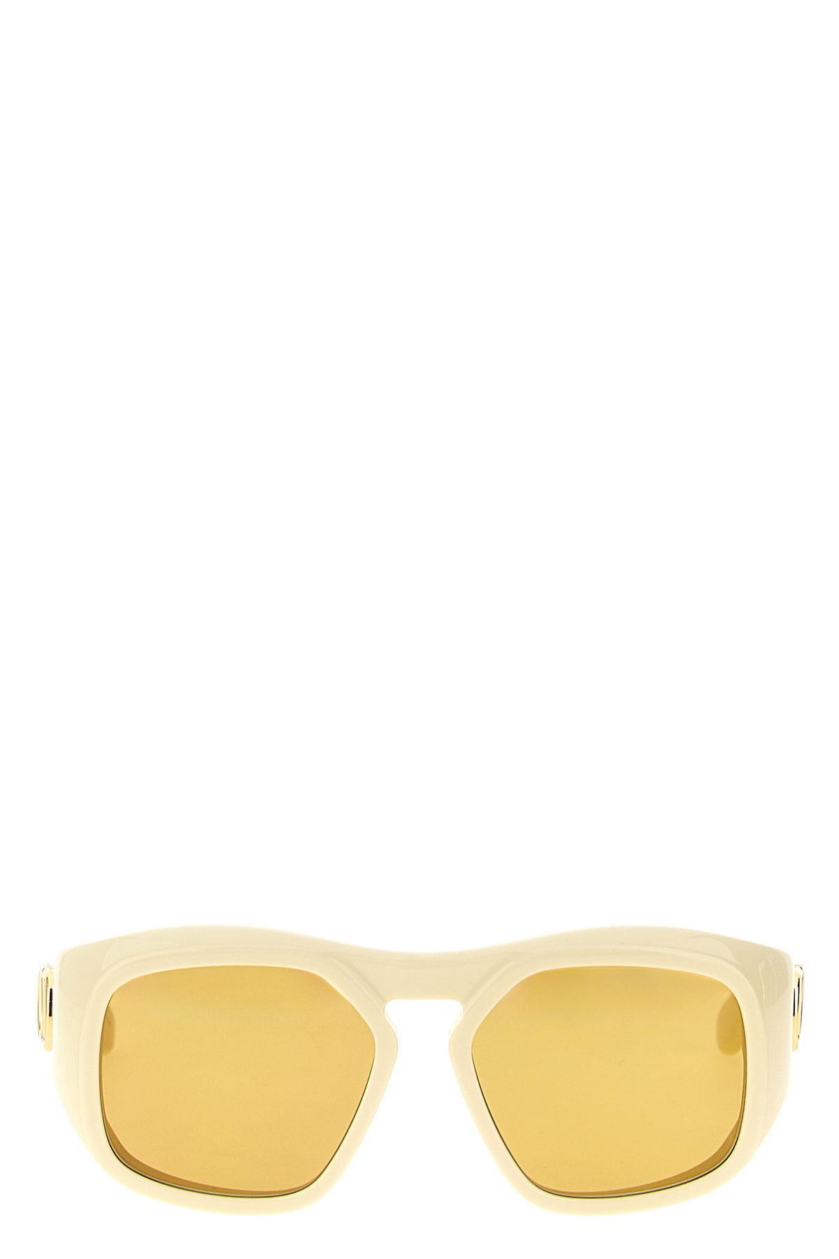 Valentino Acetate Square Frame Sunglasses In Yellow