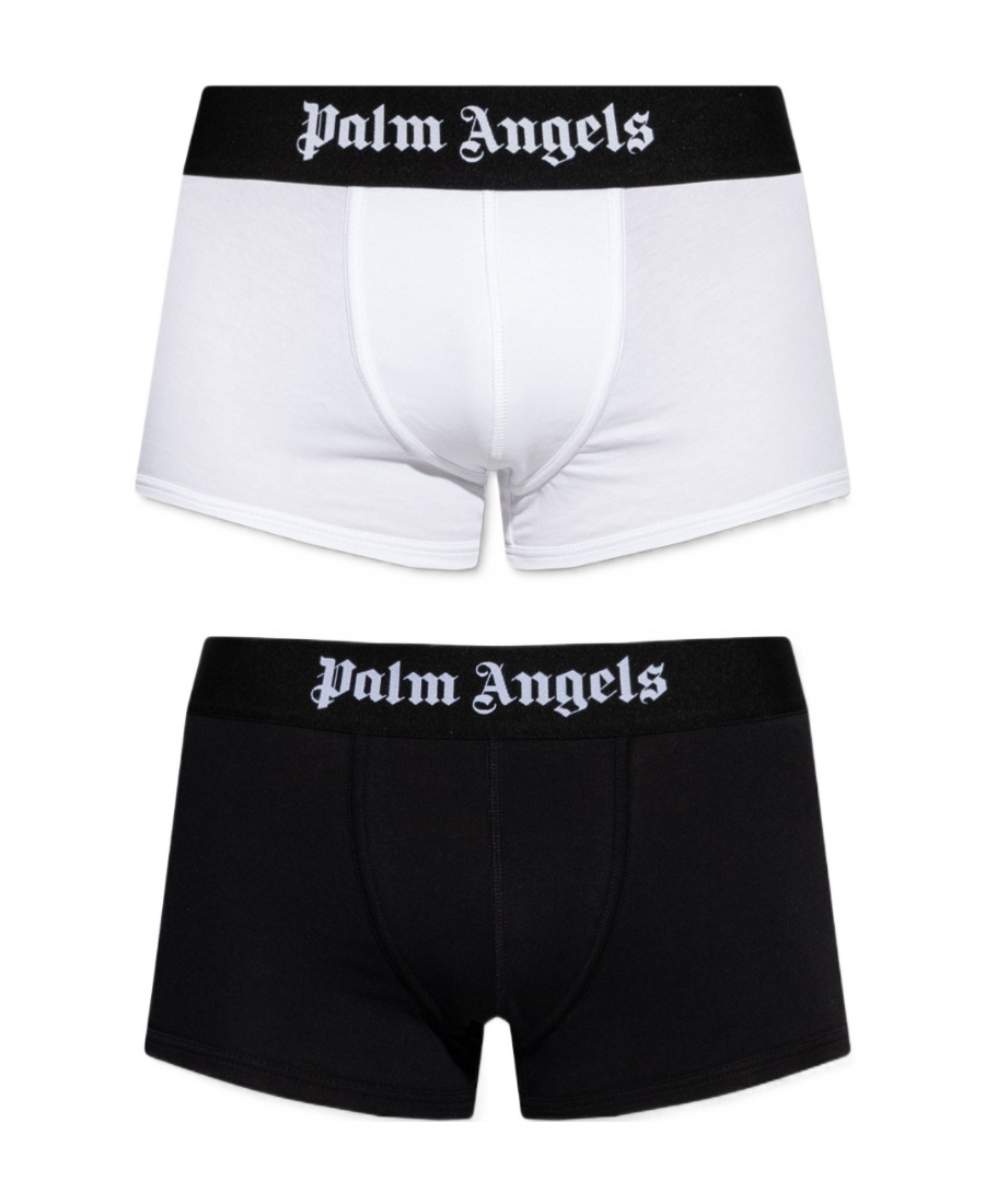 Palm Angels Three-pack Logo Waistband Boxers In Black