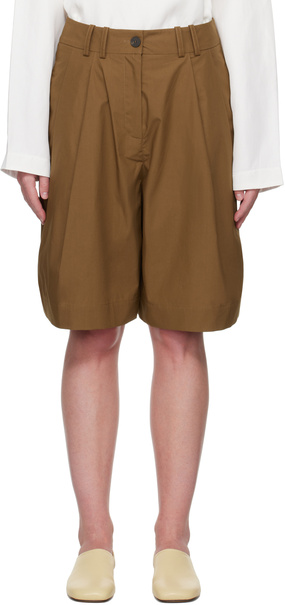 Studio Nicholson Tan Cito Shorts