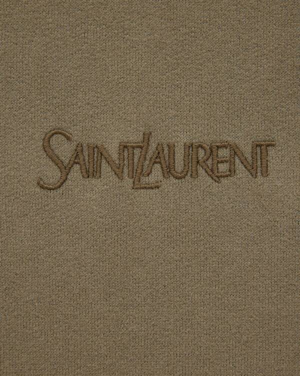 Saint Laurent Hoodie With Logo In Brown